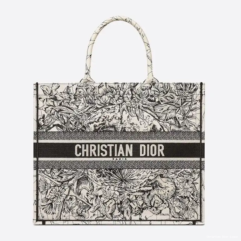 Cheap Grey Canvas Dior Constellation Book Motif Tote 0620 Luxury